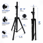 JBL PartyBox Stage 320 Pro Sound Party System with Dynamic Light Effects (Black) + Free Tripod Mount - Image 3