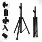 Speaker Tripod Stand (Adjustable, Foldable, Stable Base)