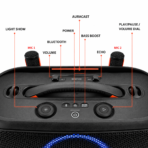 JBL PartyBox On The Go 2 Bluetooth speaker with 2 mic IPX4 black - Image 3