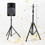 Professional Heavy Duty Speaker Stand (35mm, Adjustable Height, Steel Tripod) - Image 2