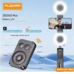 Plokama A7 Pro AI Face Tracking Gimbal Tripod with Ring Light – Auto Follow Smartphone Stabilizer