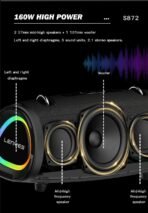 Lenyes S872 Portable Karaoke Bluetooth Speaker with Wireless Mic - Image 4