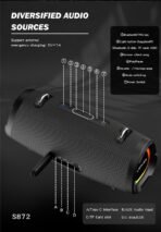 Lenyes S872 Portable Karaoke Bluetooth Speaker with Wireless Mic - Image 8