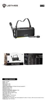 Lenyes S863 Portable Karaoke Bluetooth Speaker with Wireless Mic - Image 4
