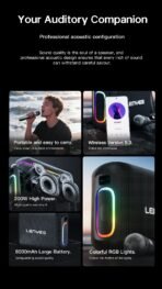 Lenyes S867 Portable Karaoke Bluetooth Speaker with Wireless Mic - Image 3