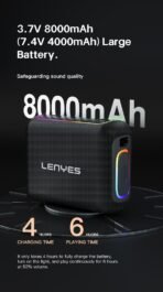 Lenyes S867 Portable Karaoke Bluetooth Speaker with Wireless Mic - Image 9