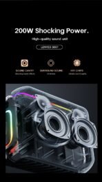 Lenyes S867 Portable Karaoke Bluetooth Speaker with Wireless Mic - Image 4