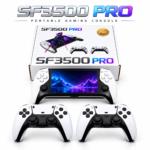 SF3500 Pro Portable Handheld Gaming Console with 2 Controllers – White & Black
